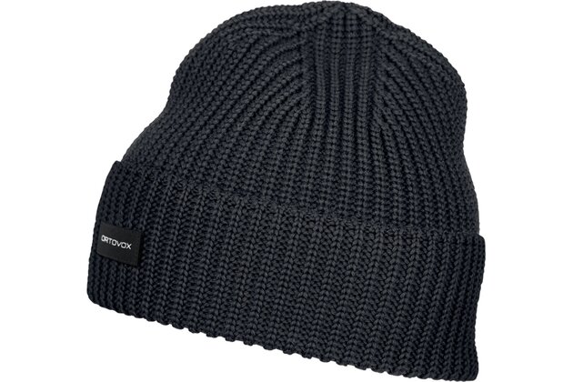 Čepice ORTOVOX Cozy Rib Beanie Black Raven