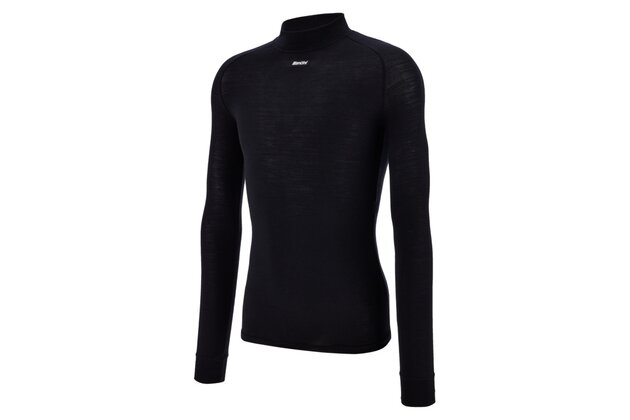 Funkční triko s dlouhým rukávem SANTINI Next 2 Skin Black
