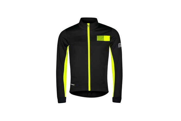 Dětská bunda FORCE Frost Kid softshell Black/Fluo