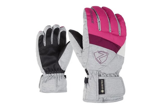 Rukavice ZIENER LEIF-Z GTX glove junior unisex pop pink.light mélange