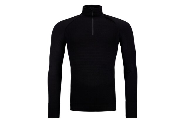 Triko s dlouhým rukávem ORTOVOX 230 Competition Zip Neck Black Raven