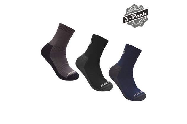 Ponožky SENSOR 3 Pack Treking Evo Black/Grey/Blue