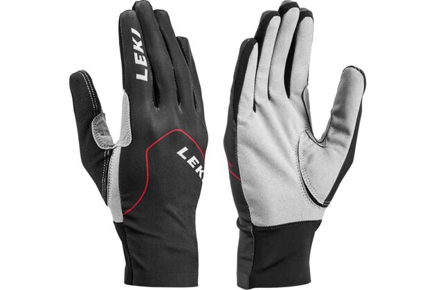 Rukavice LEKI Nordic Skin Black-Red-Graphite