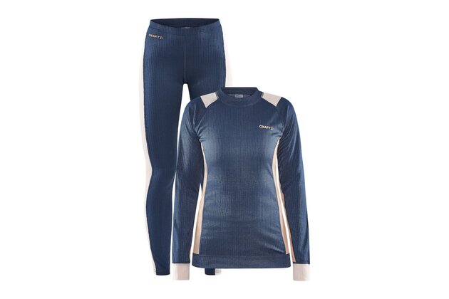 Dámský funkční set CRAFT Core Dry Baselayer Blue/Pink