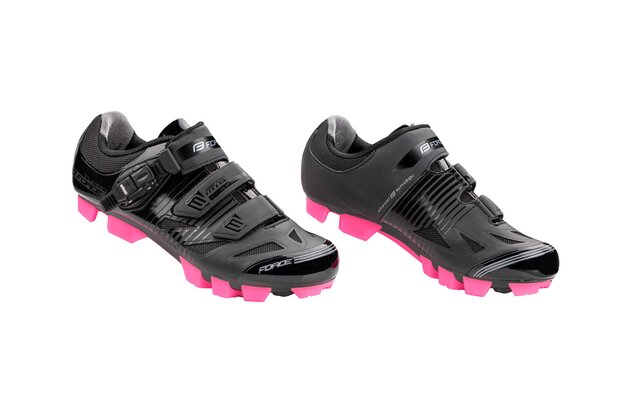 Dámské MTB tretry FORCE Turbo Lady Black/Pink