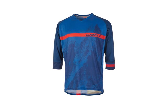 Dres s 3/4 rukávem GHOST MTN Ride Line Blue/Red