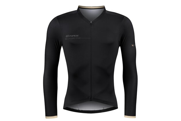 Dres s dlouhým rukávem FORCE Gold Black