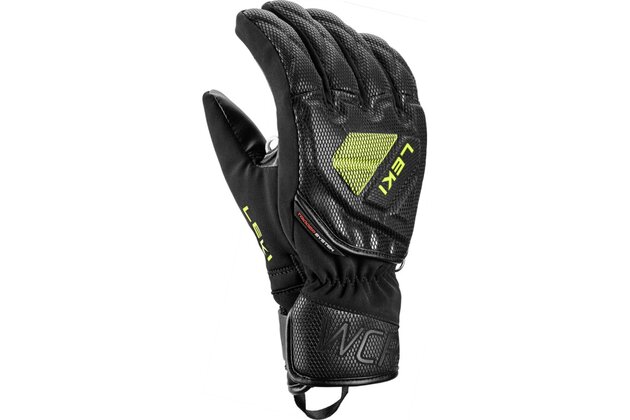 Rukavice LEKI WCR C-Tech 3D Junior black-ice lemon