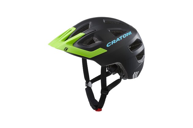 Dětská helma CRATONI Maxster Pro Black/Lime Matt