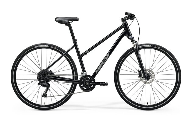 MERIDA Crossway 100 Lady Glossy Black (Silver)