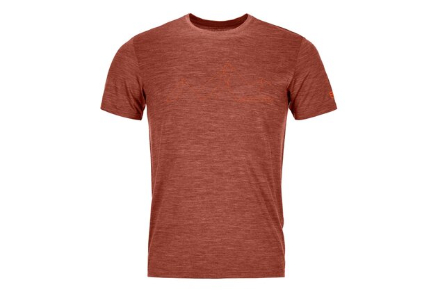 Triko ORTOVOX 150 Cool Mountain Face Clay Orange Blend