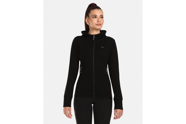 Dámský vlněný svetr s kapucí KILPI Wolie Black