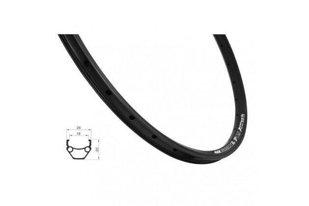 Ráfek REMERX Dragon RX 719 28" Black Disc 36 děr