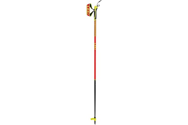 Skialpové hole LEKI Mezza Speed Naturalcarbon/Fluorescentred/Neonyellow