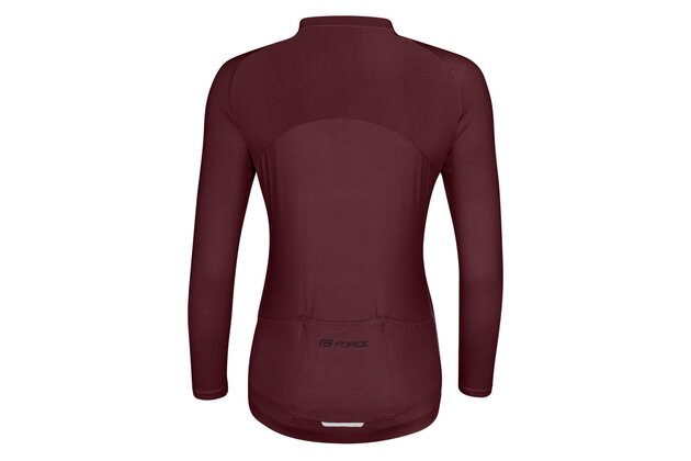 Dámský dres s dlouhým rukávem FORCE Charm Burgundy