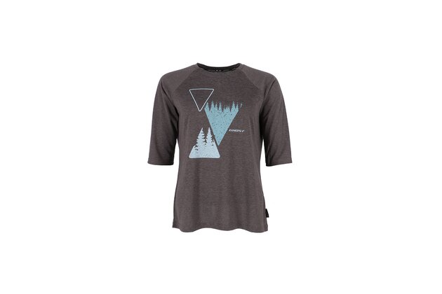 Dámský dres 3/4 rukáv GHOST WALDsassen by MALOJA Rock Grey/Ice Blue