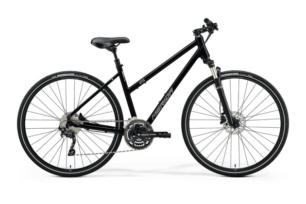 MERIDA Crossway 300-Lady Glossy Black (Matt Silver)
