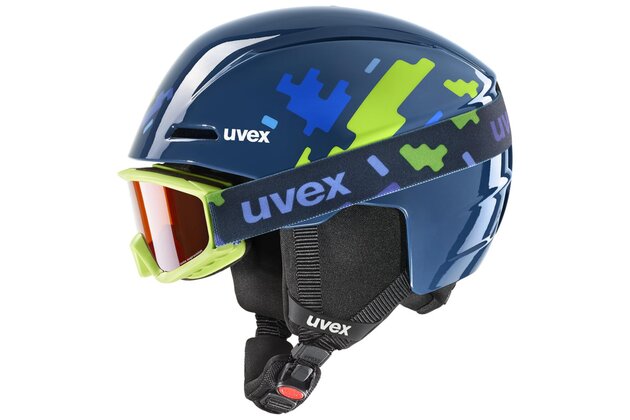 Dětská přilba UVEX Viti Blue puzzle