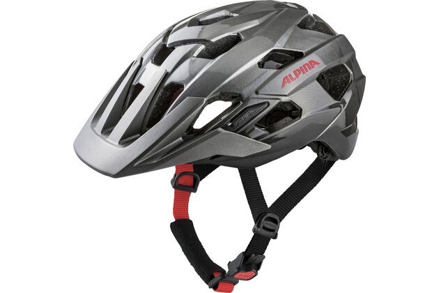 Helma ALPINA Anzana Dark Silver/Black/Red