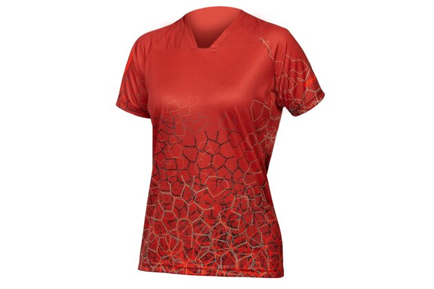 Dámský dres ENDURA SingleTrack Print Tee LTD Cayenne