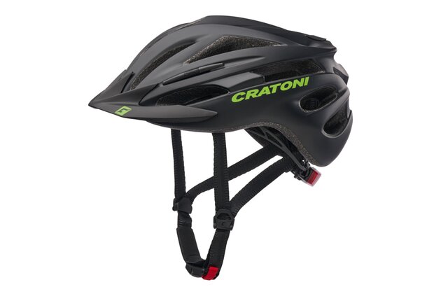 Dětská helma CRATONI Pacer JR. Black/Lime Matt