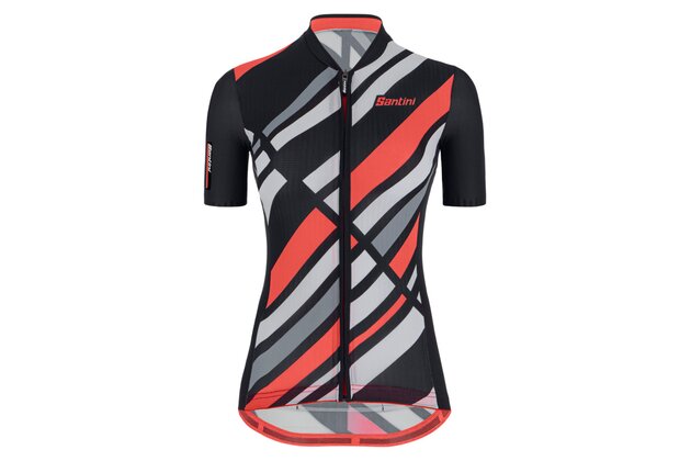 Dámský dres SANTINI Eco Sleek Raggio Ne Black