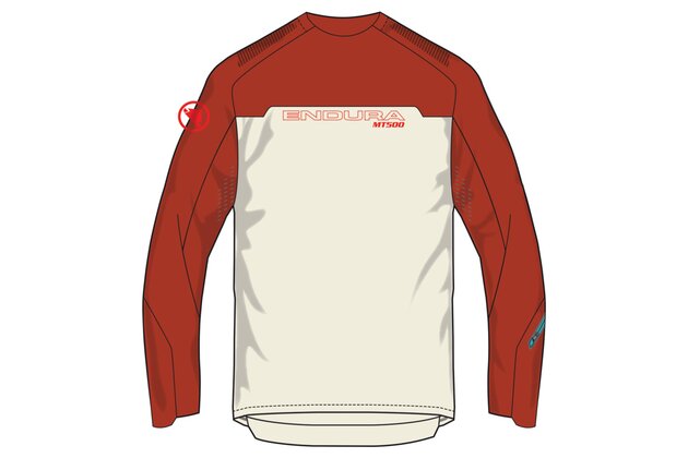 Dres s dlouhým rukávem ENDURA MT500 Burner Brick Red