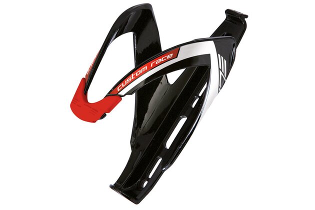 Košík na láhev ELITE Custom Race Glossy Black/Red