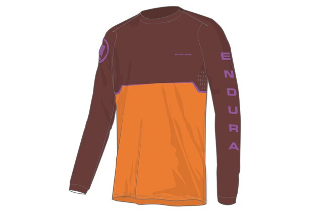Dres s dlouhým rukávem ENDURA Core Printed End Orange