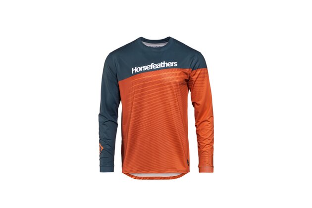 Dres s dlouhým rukávem HORSEFEATHERS Quantum Petrol/Burnt Orange Dres s dlouhým rukávem HORSEFEATHERS Quantum Petrol/Burnt Orange