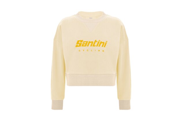 Krátká dámská mikina SANTINI Brand Cream