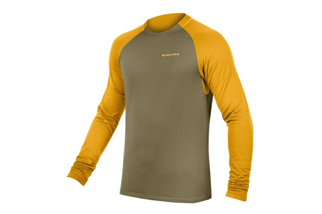 Dres s dlouhým rukávem ENDURA SingleTrack Fleece Tweed Green