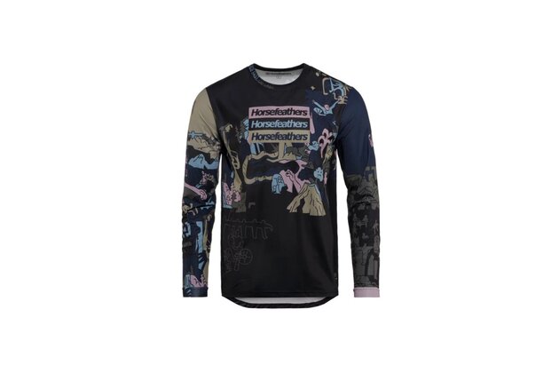 Dres s dlouhým rukávem HORSEFEATHERS Quantum Doodle