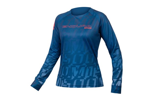 Dámský dres s dlouhým rukávem ENDURA MT500 Print Tee LTD Blueberry