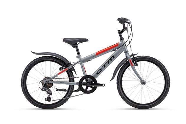CTM Scooby 1.0 Matte Gray/Neon Red