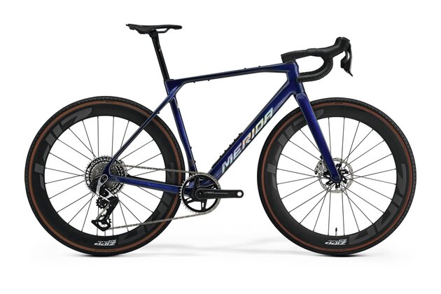 MERIDA Mission 10K Transp. Blue Carbon Ud (Silver)