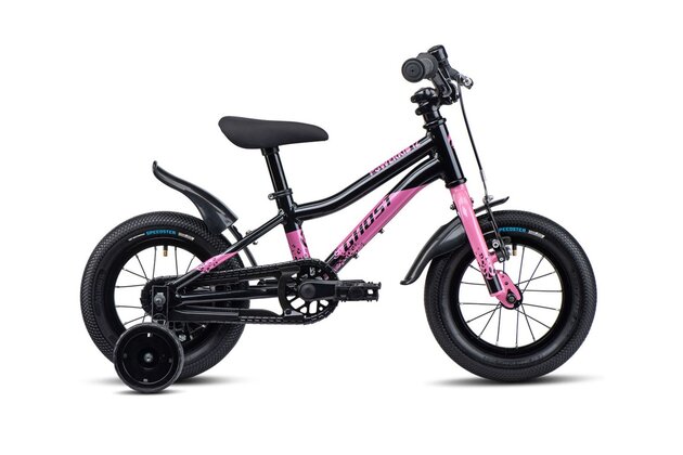 GHOST Powerkid 12 Metallic Black/Pearl Pink