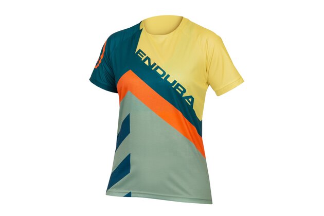 Dámský Dres ENDURA SingleTrack Print Tee LTD Deep Teal