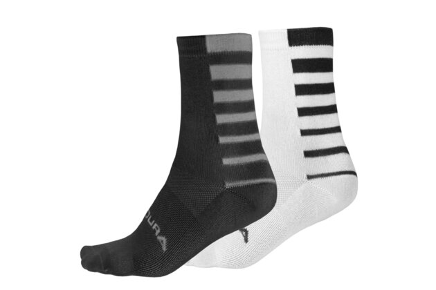 Ponožky ENDURA Coolmax Stripe (2-balení) Black