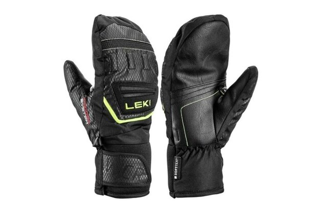 Rukavice LEKI WCR Team 3D Junior black-ice lemon