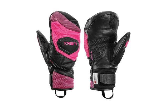 Rukavice LEKI WCR Venom 3D Junior Mitt black-pink