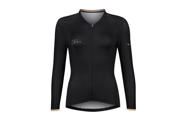 Dámský dres dlouhý rukáv FORCE Gold Lady Black