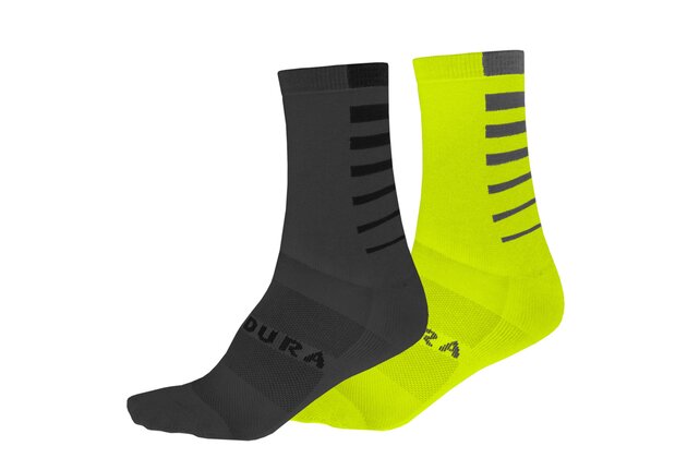Ponožky ENDURA Coolmax Stripe (2-balení) Hi-Viz Yellow
