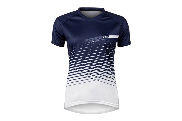 Dámský dres FORCE F MTB Angle White/Blue
