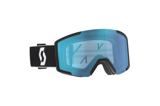 Brýle SCOTT Shield Black/White AMP Aurora Green Chrome