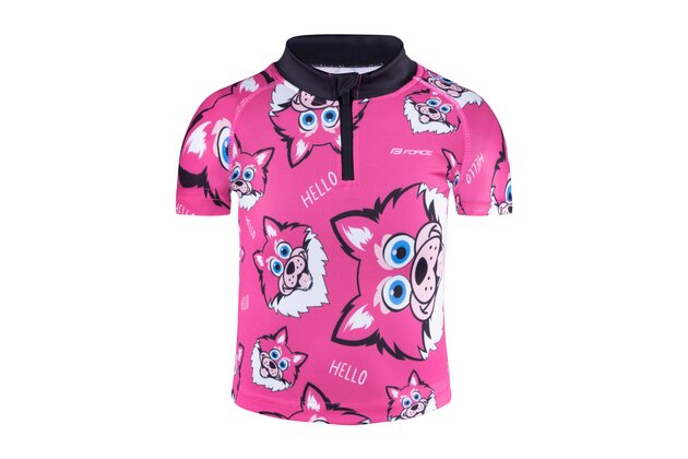 Dětský dres FORCE Wolfie Pink