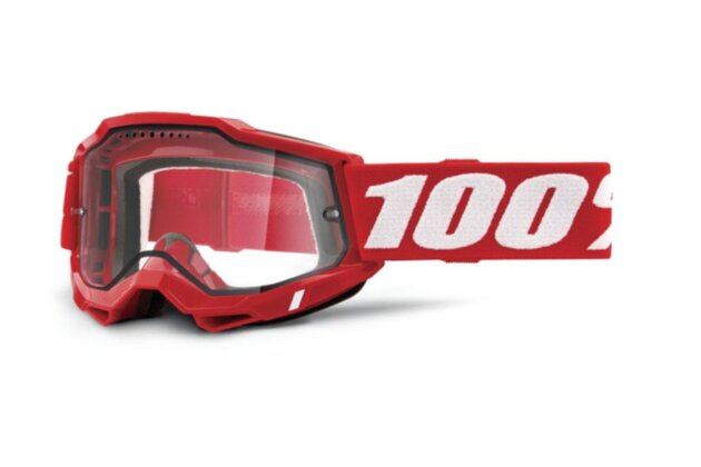 Brýle 100% Accuri 2 Enduro MTB Neon/Red/Clear Lens