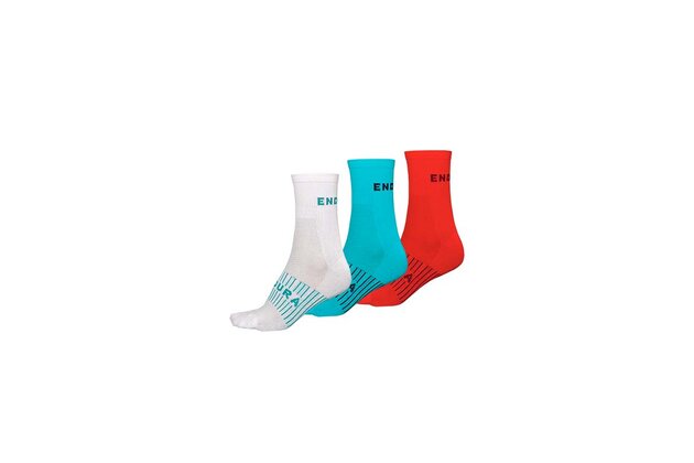 Dámské ponožky ENDURA Coolmax Race (3-balení) Blue Pacifik