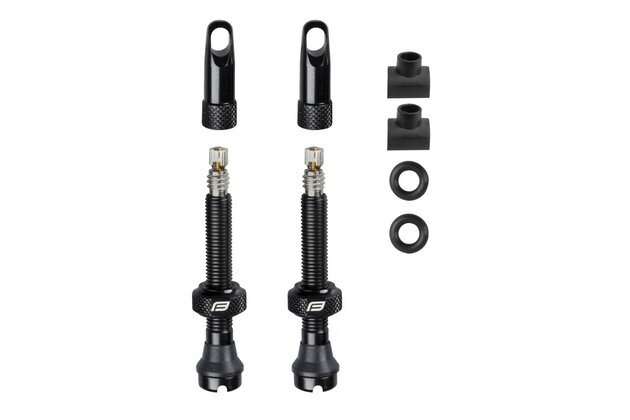 Bezdušové ventilky FORCE FV 44 mm Black