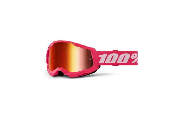 Brýle 100% Strata 2 Pink/Mirror Red Lens